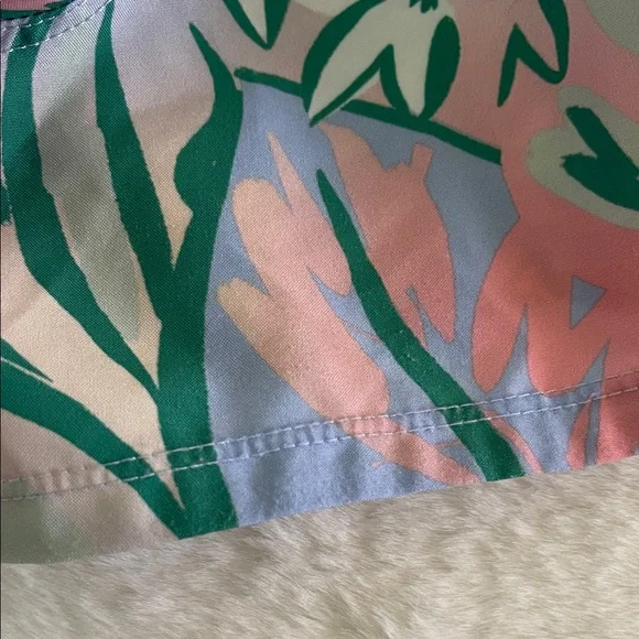 Adidas Floral Pastel Elastic-Waist Girls Sport Shorts SZ 10/12 - Picture 5 of 5